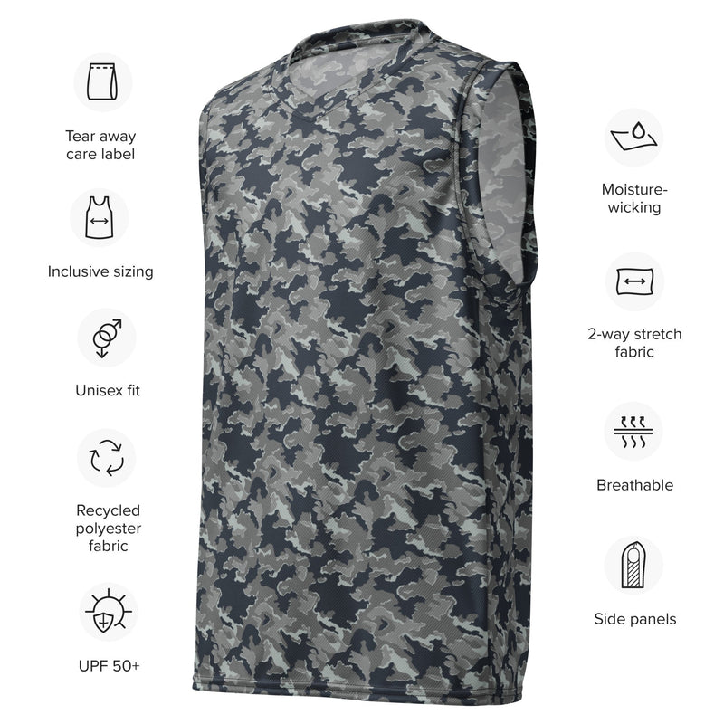 SMK Melted Snow Russian CAMO Unisex Basketball Jersey