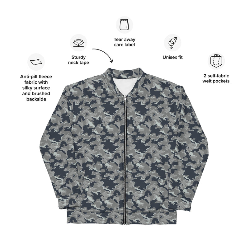SMK Melted Snow Russian CAMO Unisex Bomber Jacket