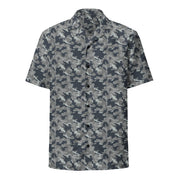 SMK Melted Snow Russian CAMO Unisex Short-Sleeve Button Shirt - Button-Up