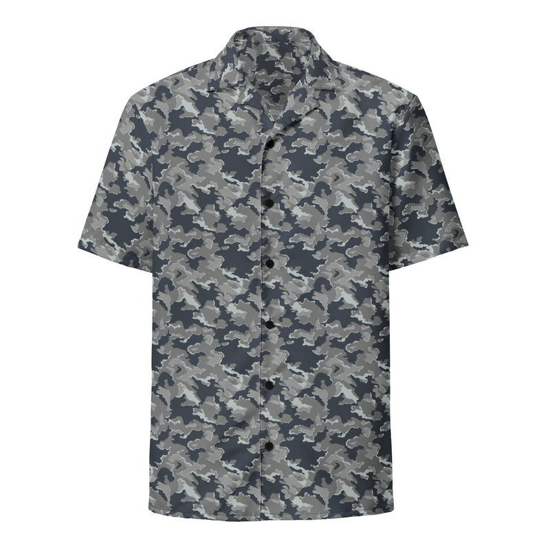 SMK Melted Snow Russian CAMO Unisex Short-Sleeve Button Shirt - Button-Up
