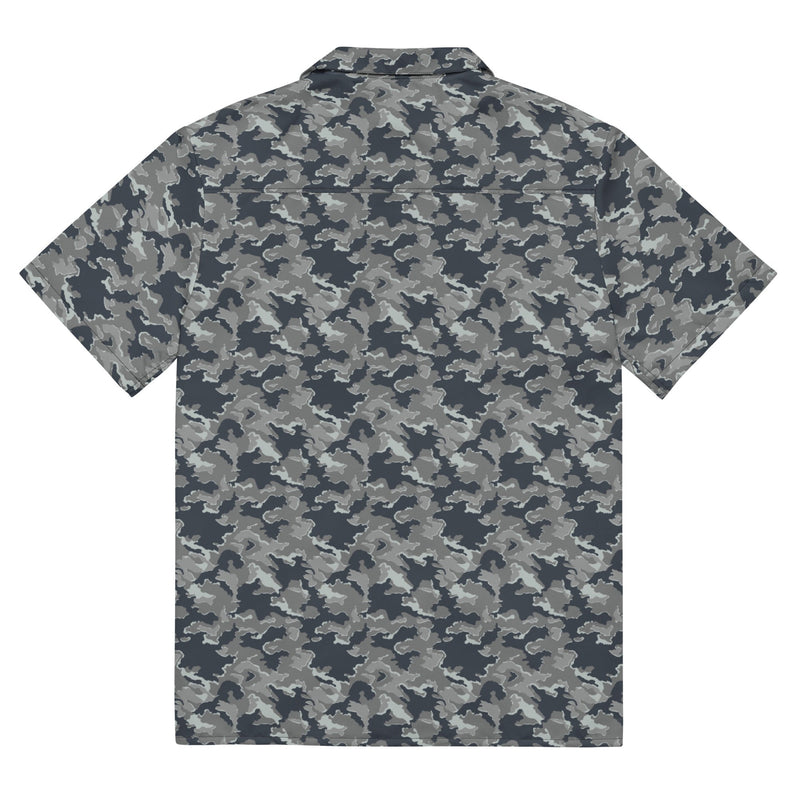 SMK Melted Snow Russian CAMO Unisex Short-Sleeve Button Shirt - Button-Up