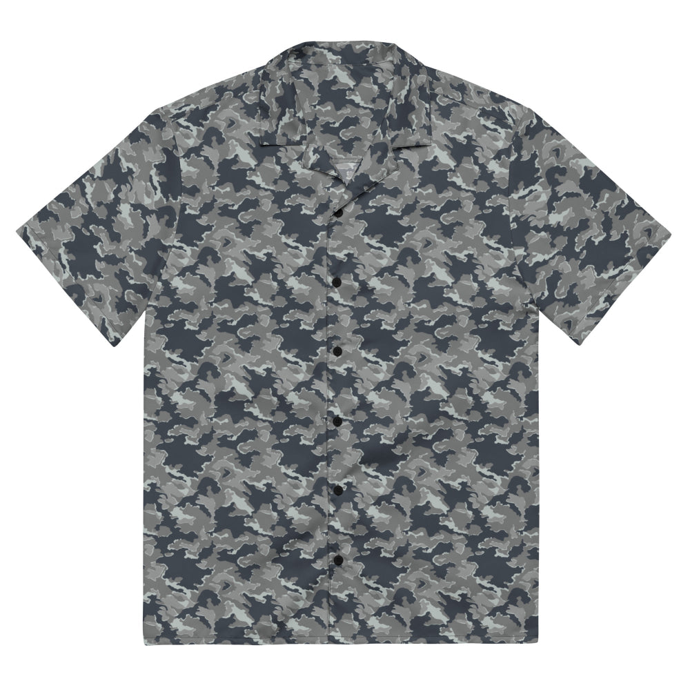 Russian SMK Melted Snow CAMO Unisex button shirt - 2XS - Button Shirt