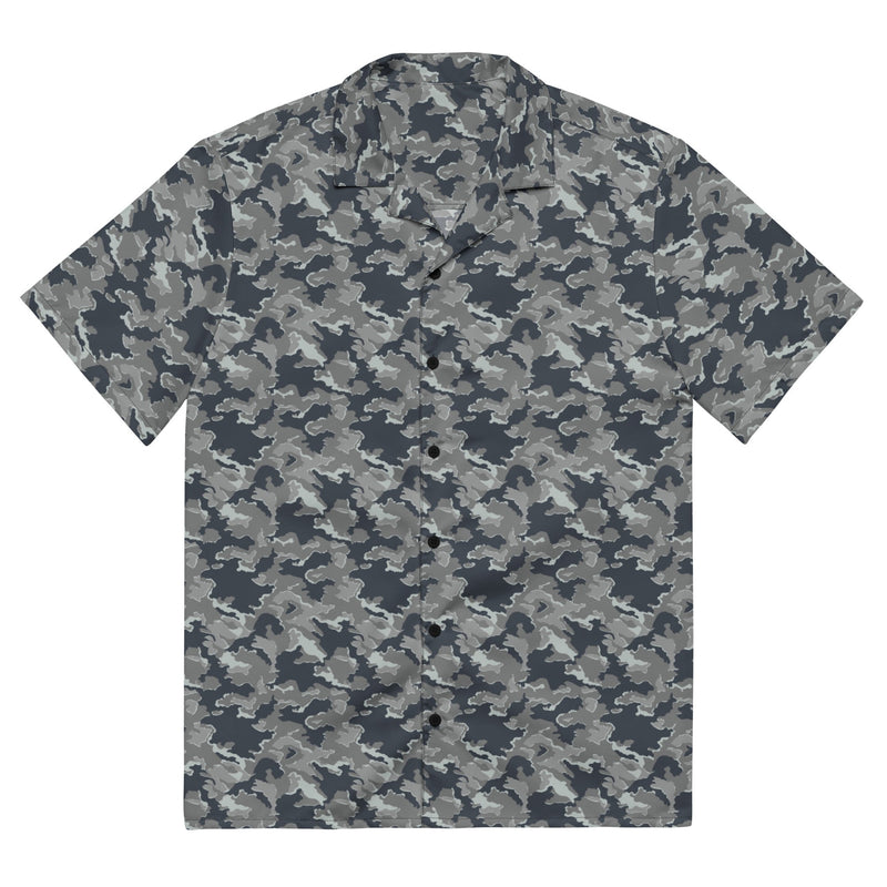 SMK Melted Snow Russian CAMO Unisex Short-Sleeve Button Shirt - 2XS - Button-Up