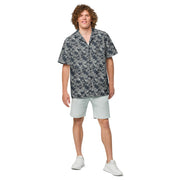 SMK Melted Snow Russian CAMO Unisex Short-Sleeve Button Shirt - Button-Up