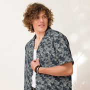 SMK Melted Snow Russian CAMO Unisex Short-Sleeve Button Shirt - Button-Up