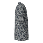 SMK Melted Snow Russian CAMO Unisex Short-Sleeve Button Shirt - Button-Up