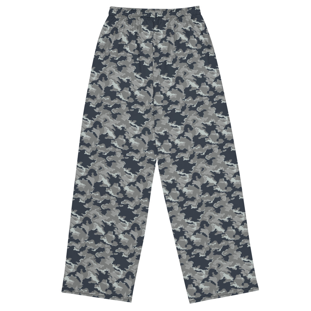 Russian SMK Melted Snow CAMO unisex wide-leg pants - Unisex Wide-Leg Pants