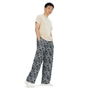 SMK Melted Snow Russian CAMO Unisex Wide-Leg Leisure Pants - Pant