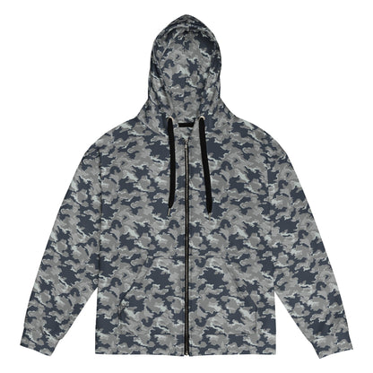 Russian SMK Melted Snow CAMO Unisex zip hoodie - 2XS - Zip Hoodies