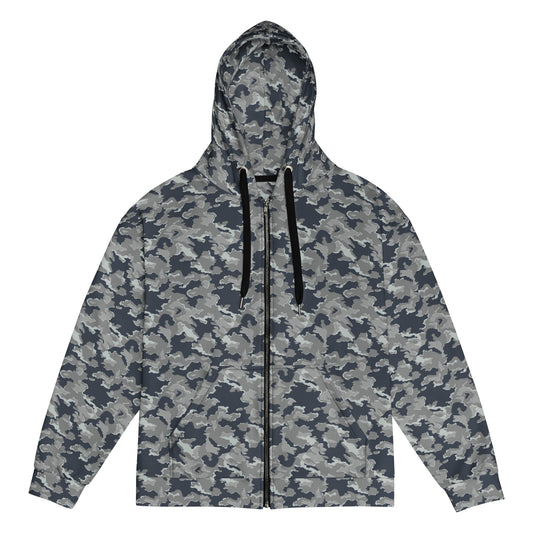 Russian SMK Melted Snow CAMO Unisex zip hoodie - 2XS - Zip Hoodies
