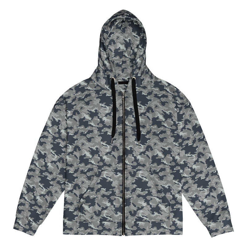 SMK Melted Snow Russian CAMO Unisex Zip Hoodie - 2XS