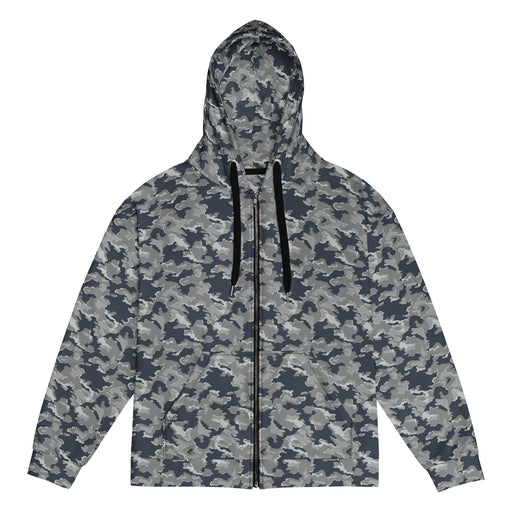 SMK Melted Snow Russian CAMO Unisex Zip Hoodie - 2XS
