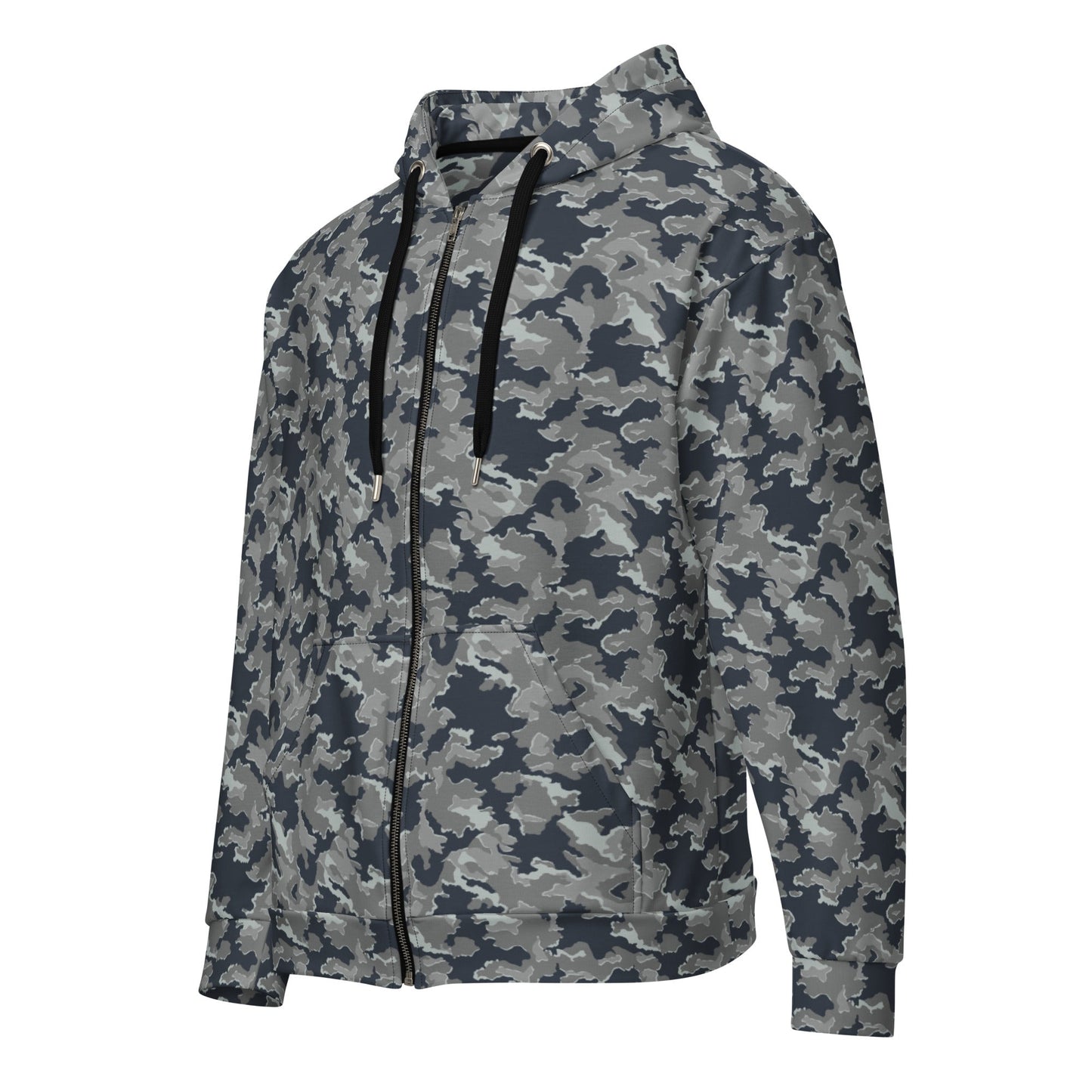 Russian SMK Melted Snow CAMO Unisex zip hoodie - Zip Hoodies