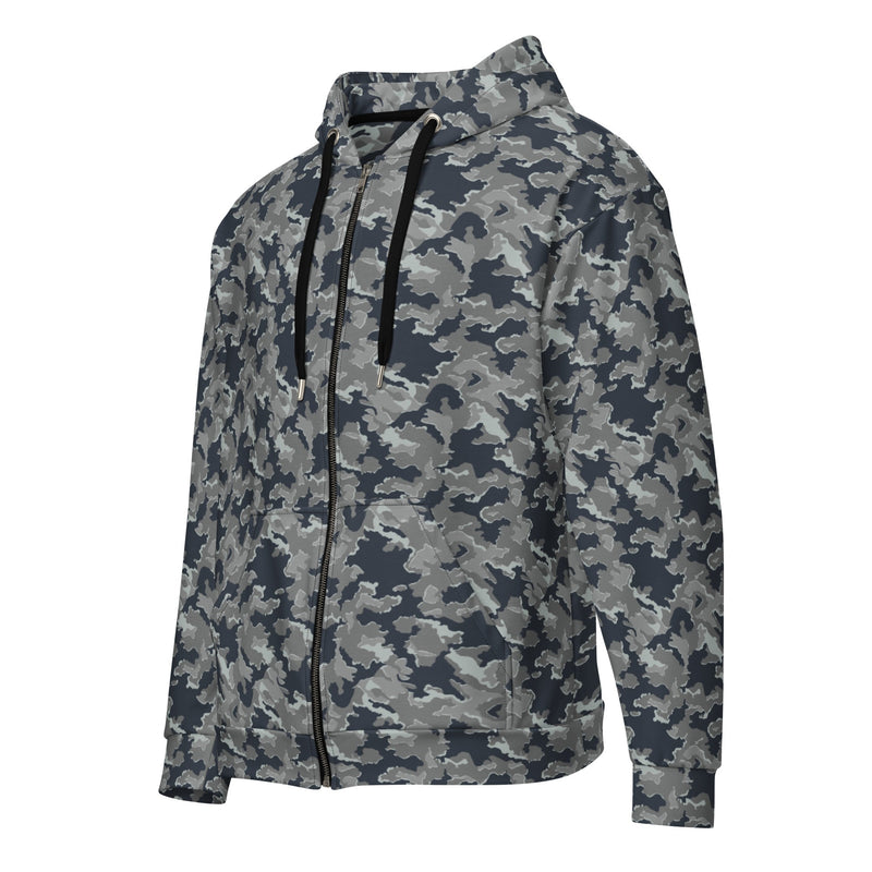 SMK Melted Snow Russian CAMO Unisex Zip Hoodie