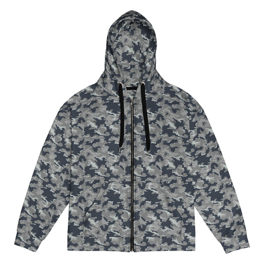 Russian SMK Melted Snow CAMO Unisex zip hoodie - Zip Hoodie