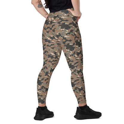 Russian SMK Mountain CAMO Leggings with pockets - 2XS - Womens With Pockets