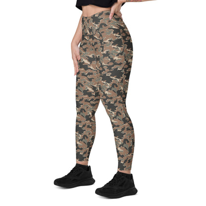 Russian SMK Mountain CAMO Leggings with pockets - Womens With Pockets