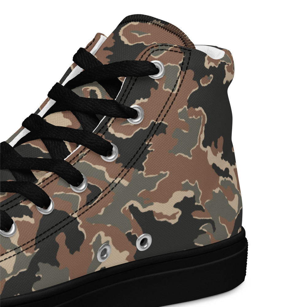 Russian SMK Mountain CAMO Men’s high top canvas shoes - Mens High Top Canvas Shoes