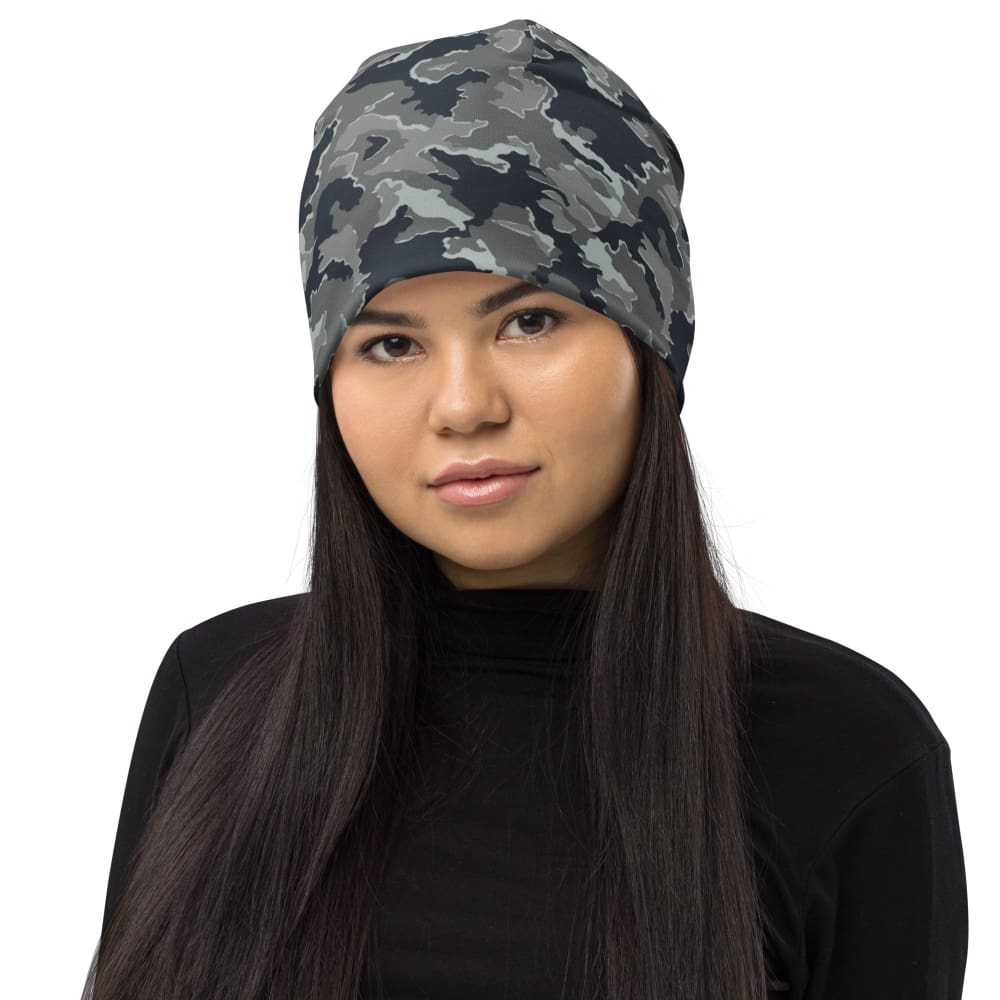 Russian SMK Nut Melted Snow CAMO Beanie