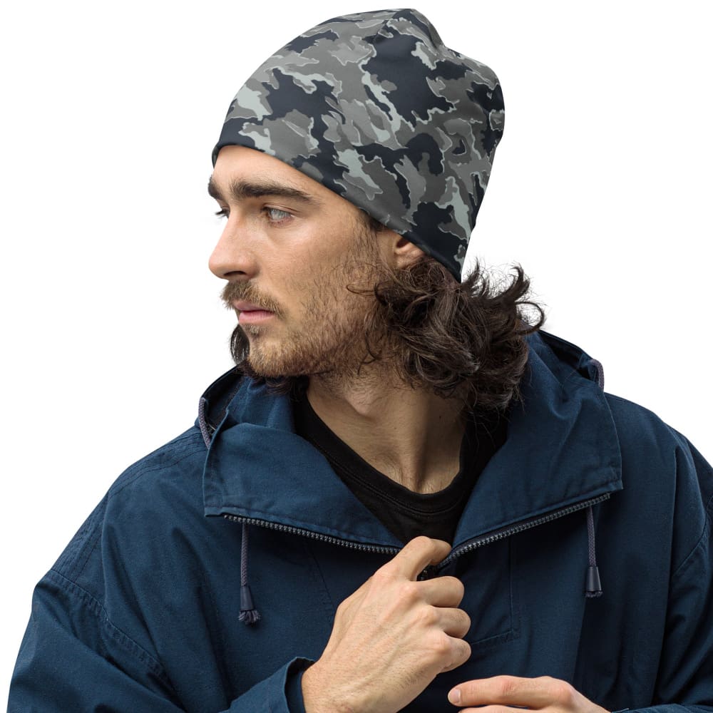 Russian SMK Nut Melted Snow CAMO Beanie - S