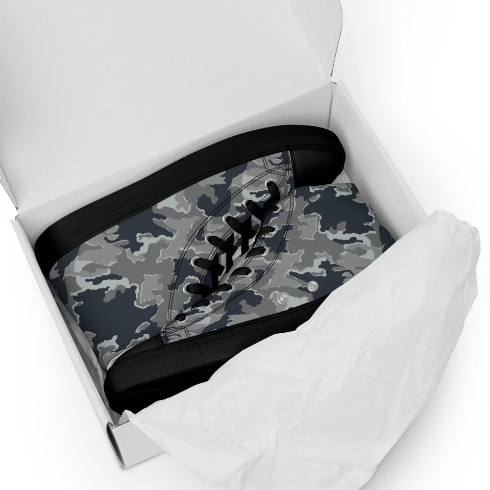 Russian SMK Nut Melted Snow CAMO Men’s high top canvas shoes - Mens