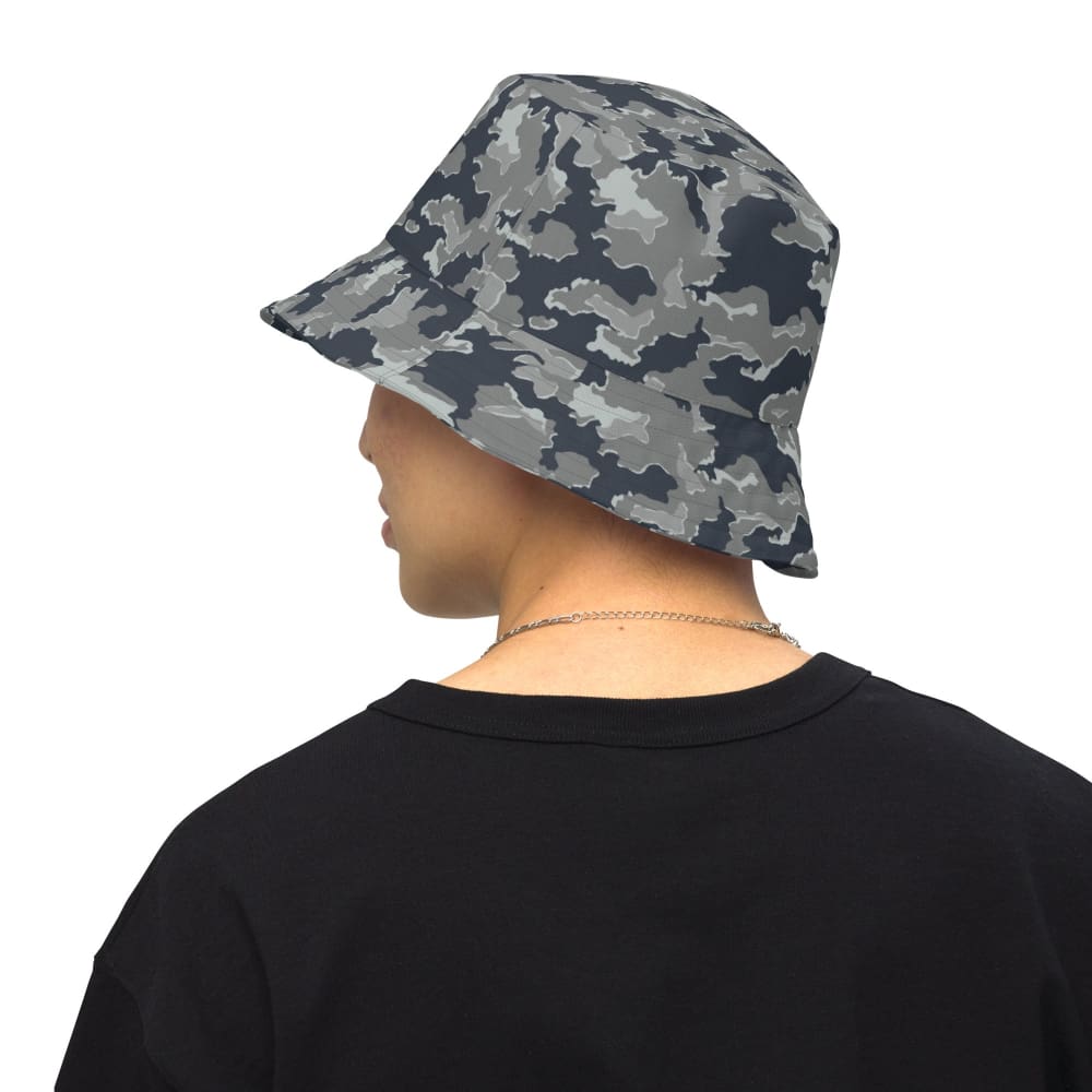 Russian SMK Nut Melted Snow CAMO Reversible bucket hat - S/M