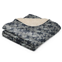 Russian SMK Nut Melted Snow CAMO Sherpa blanket