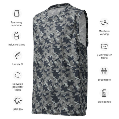 Russian SMK Nut Melted Snow CAMO unisex basketball jersey