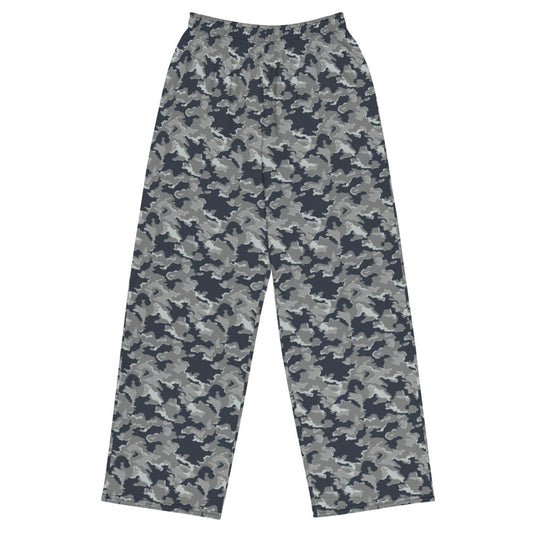 Russian SMK Nut Melted Snow CAMO unisex wide - leg pants - 2XS