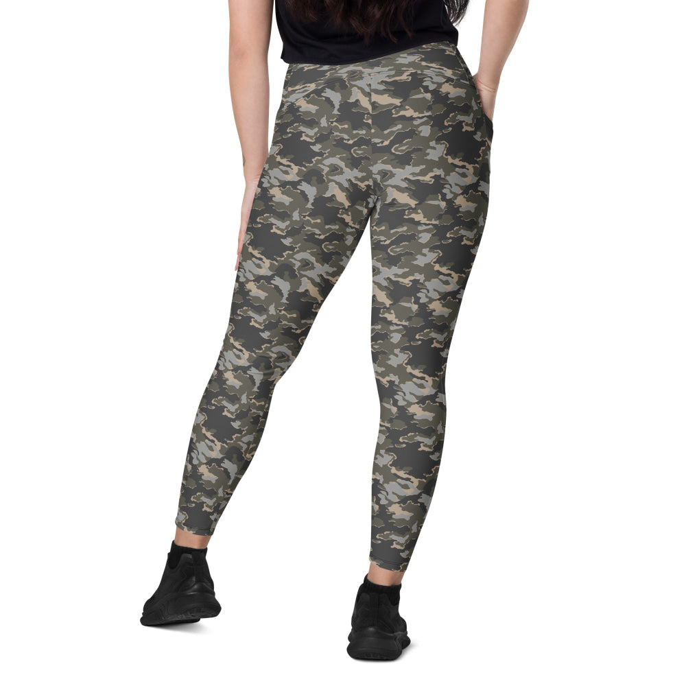 Russian SMK Urban Rubble CAMO Leggings with pockets - Womens With Pockets