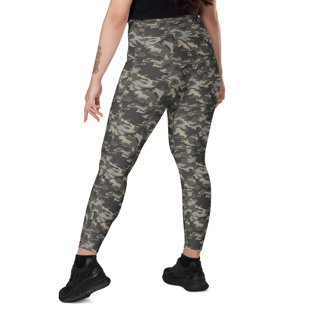 Russian SMK Urban Rubble CAMO Leggings with pockets - Womens With Pockets