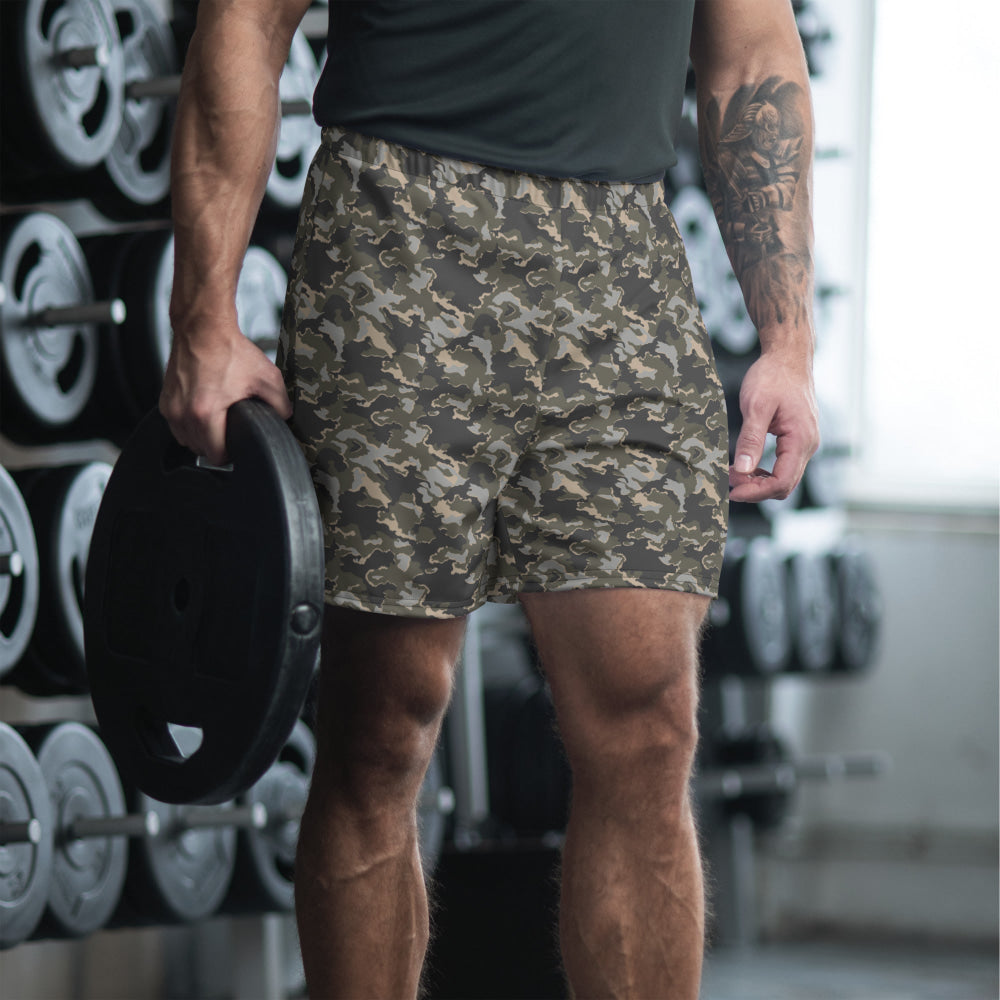 Russian SMK Urban Rubble CAMO Unisex Athletic Long Shorts - 2XS