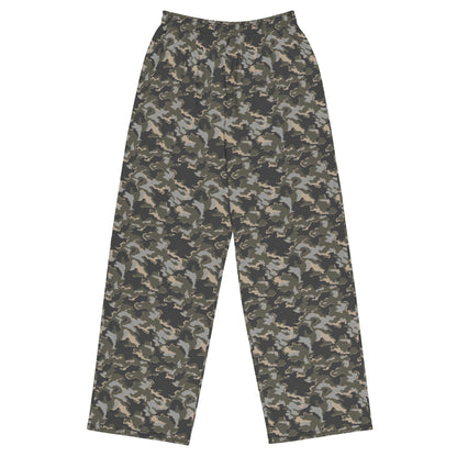 Russian SMK Urban Rubble CAMO unisex wide-leg pants - 2XS - Unisex Wide-Leg Pants