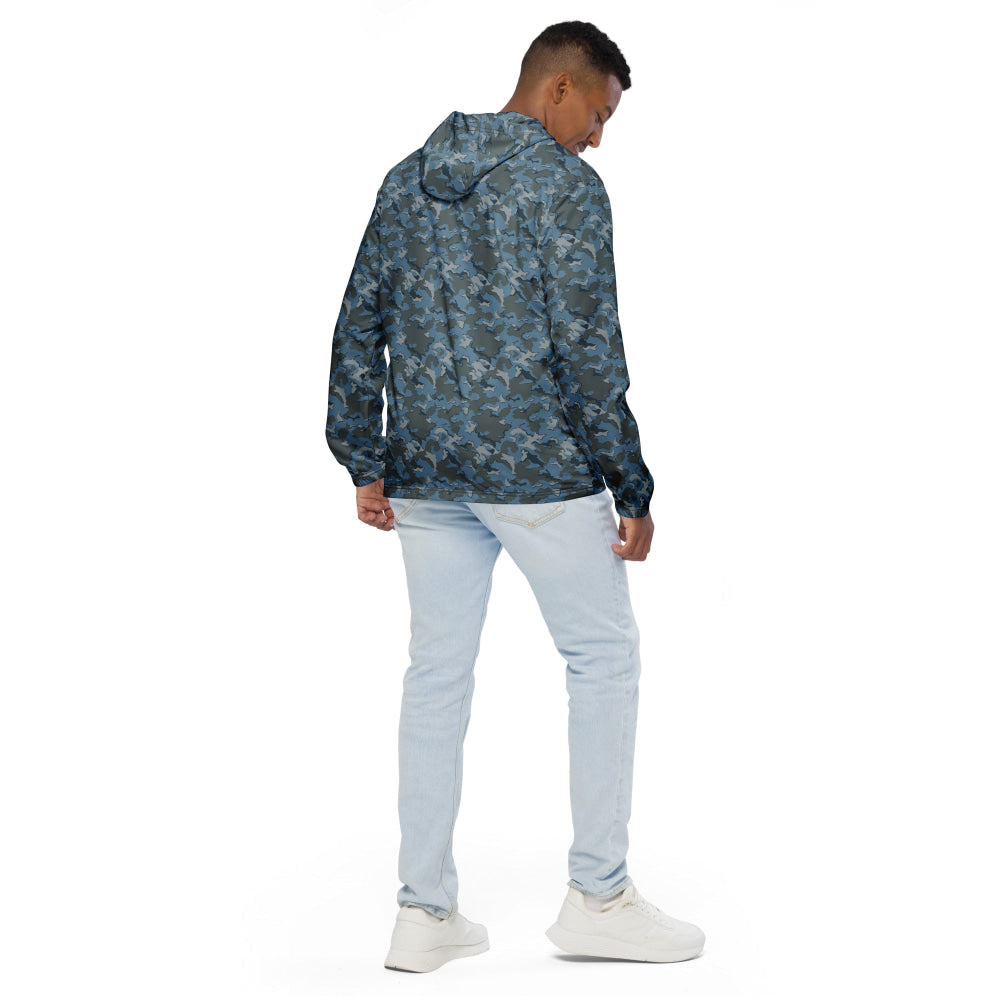 Russian SMK Urban Sky Blue CAMO Men’s windbreaker - Mens Windbreaker