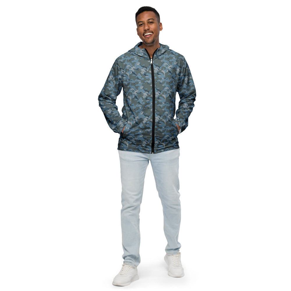 Russian SMK Urban Sky Blue CAMO Men’s windbreaker - Mens Windbreaker