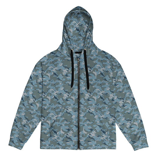 Russian SMK Urban Sky Blue CAMO Unisex zip hoodie - Zip Hoodie