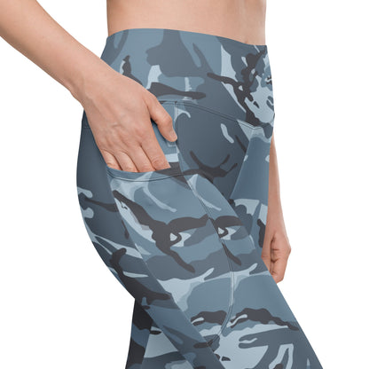 Russian Smog Kukla Urban Blue DPM CAMO Leggings with pockets - Womens With Pockets