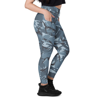 Russian Smog Kukla Urban Blue DPM CAMO Leggings with pockets - Womens With Pockets