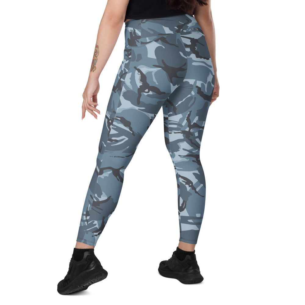 Russian Smog Kukla Urban Blue DPM CAMO Leggings with pockets - Womens With Pockets