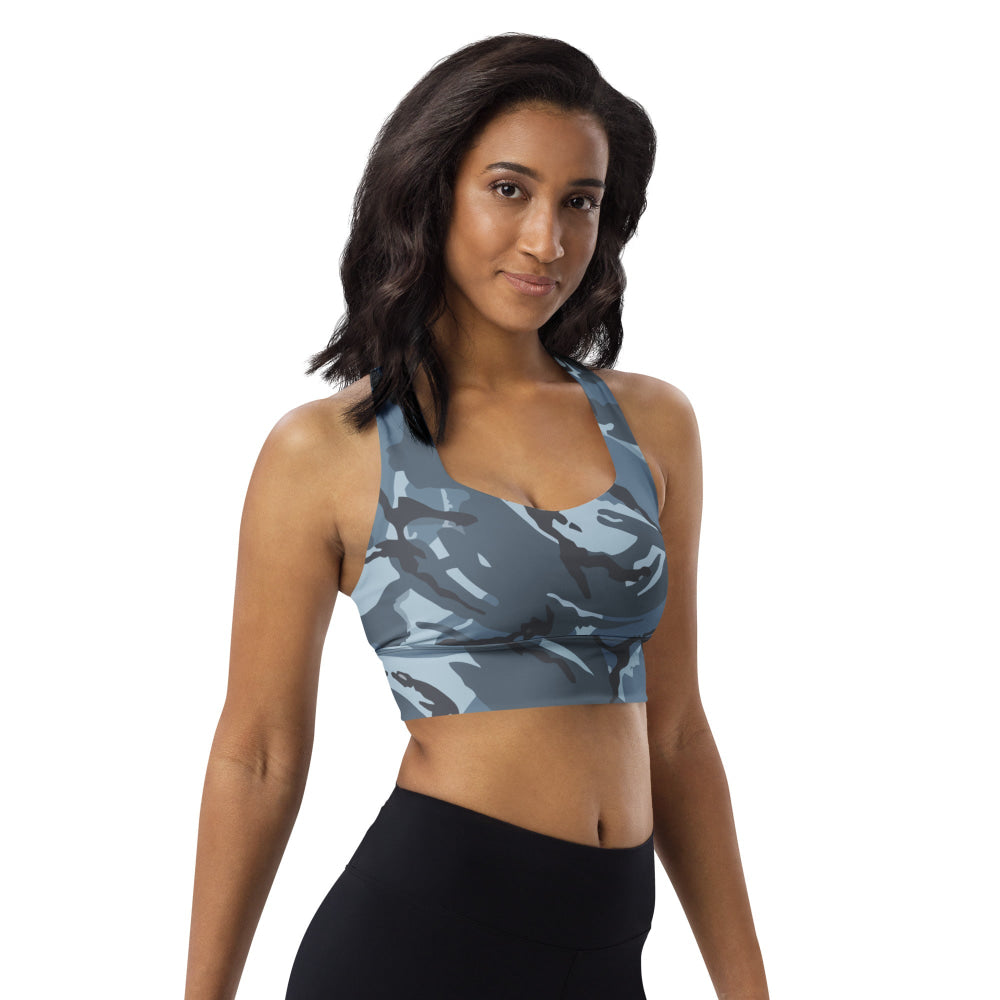 Russian Smog Kukla Urban Blue DPM CAMO Longline sports bra - Womens Sports Bra