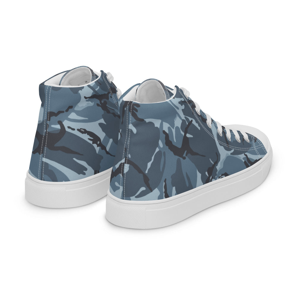 Russian Smog Kukla Urban Blue DPM CAMO Men’s high top canvas shoes - Mens High Top Canvas Shoes