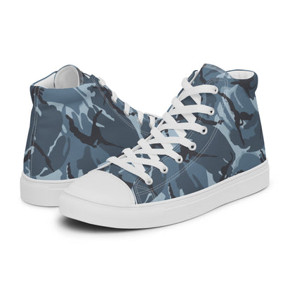 Russian Smog Kukla Urban Blue DPM CAMO Men’s high top canvas shoes - Mens High Top Canvas Shoes