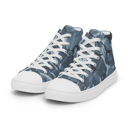 Russian Smog Kukla Urban Blue DPM CAMO Men’s high top canvas shoes - Mens High Top Canvas Shoes