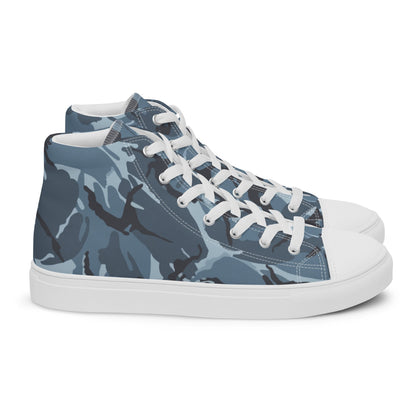 Russian Smog Kukla Urban Blue DPM CAMO Men’s high top canvas shoes - Mens High Top Canvas Shoes