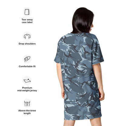 Russian Smog Kukla Urban Blue DPM CAMO T-shirt dress - Womens T-Shirt Dress