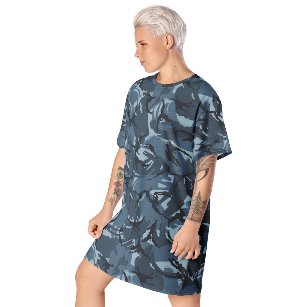 Russian Smog Kukla Urban Blue DPM CAMO T-shirt dress - Womens T-Shirt Dress