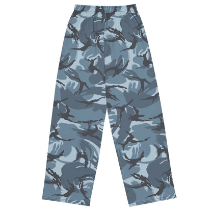 Russian Smog Kukla Urban Blue DPM CAMO unisex wide-leg pants - Unisex Wide-Leg Pants