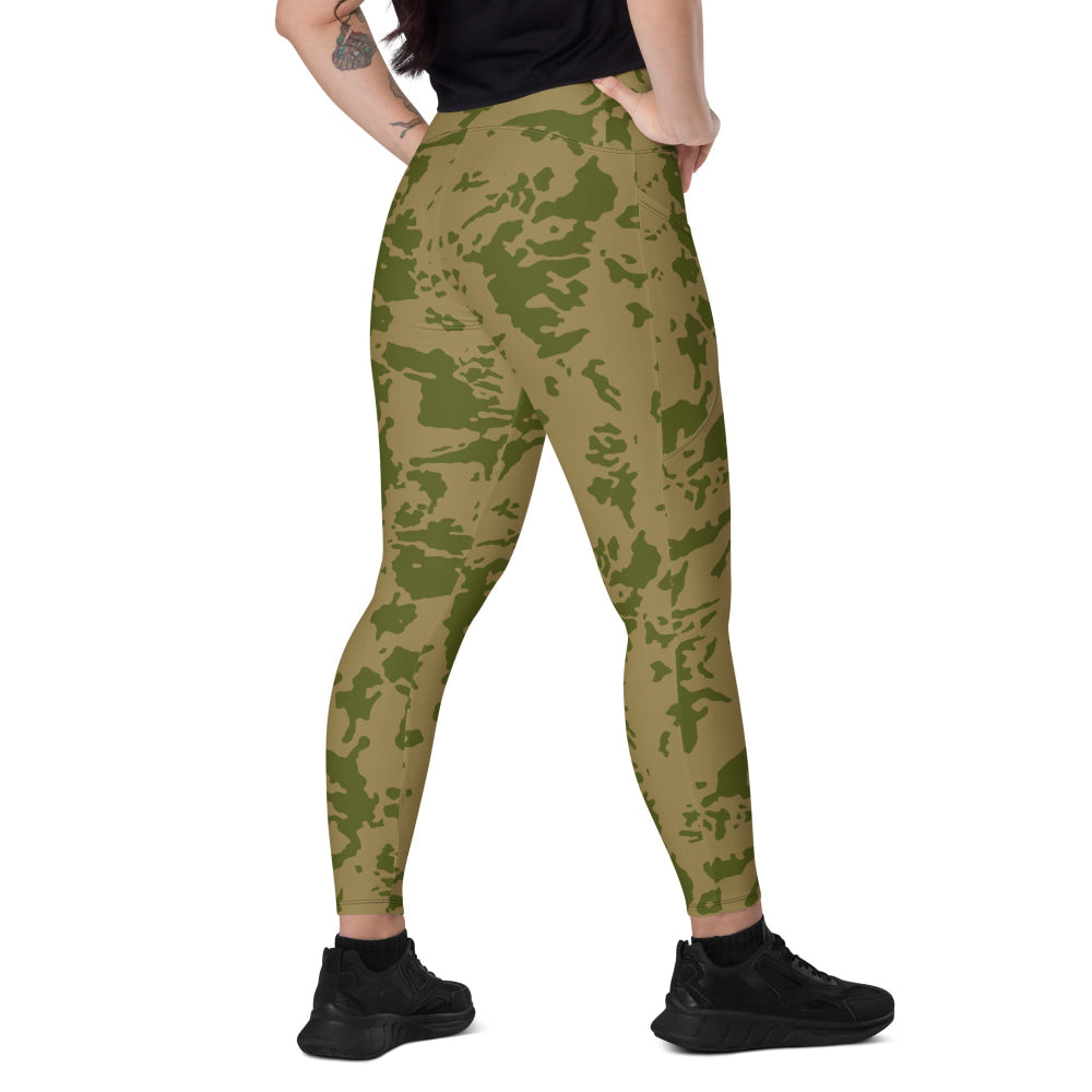 Russian Soviet Bicolor Granite CAMO Leggings with pockets - 2XS - Womens With Pockets