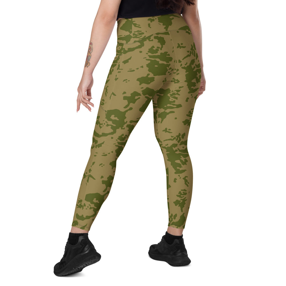 Russian Soviet Bicolor Granite CAMO Leggings with pockets - Womens With Pockets