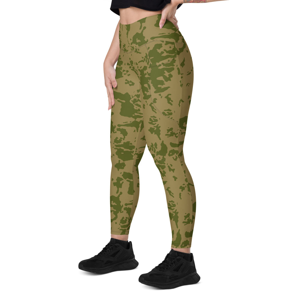 Russian Soviet Bicolor Granite CAMO Leggings with pockets - Womens With Pockets